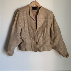 Vintage Carole Little Cottage Core Linen Jacket M
